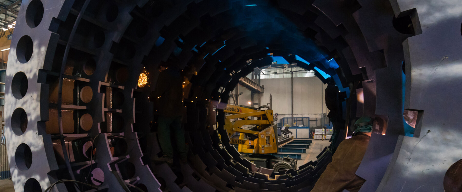 Alternator casing being machined at the Francesco Baretto plant
